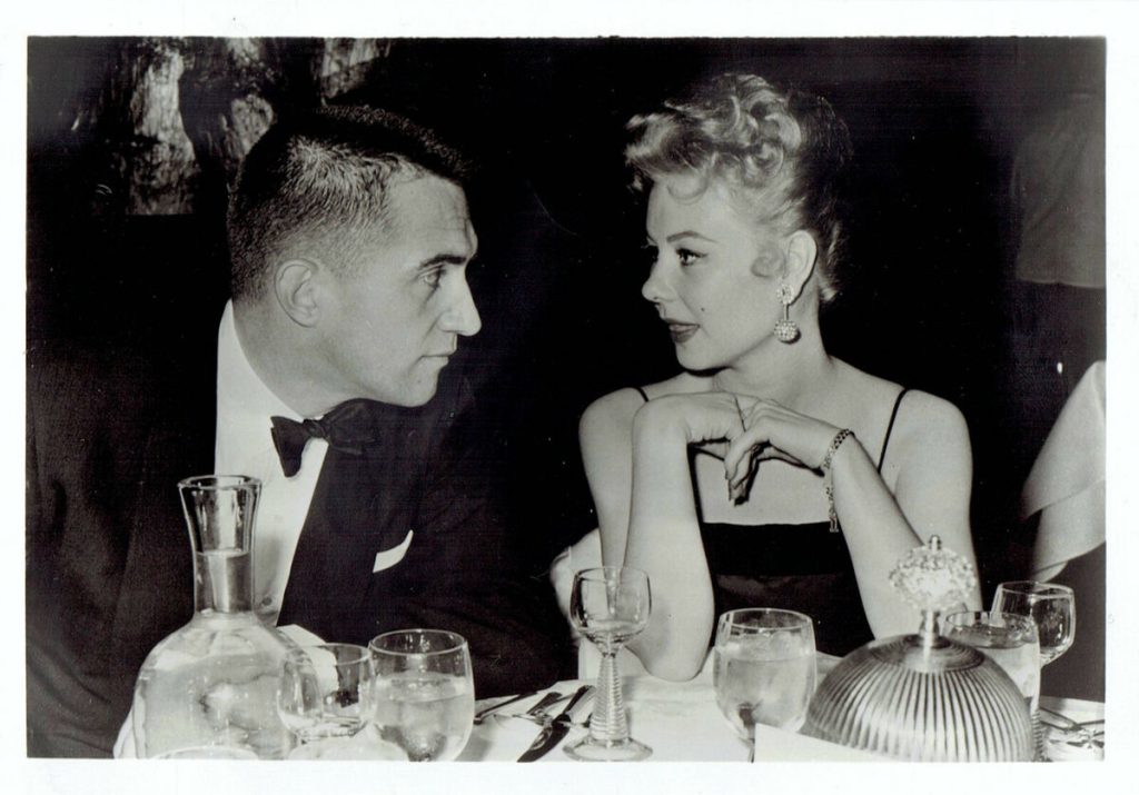 Mitzi Gaynor with her husband Jack Bean in 1957. 