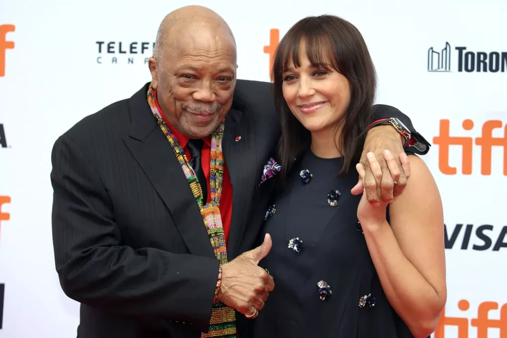 Quincy Jones with his daughter, Rashida Jones. 