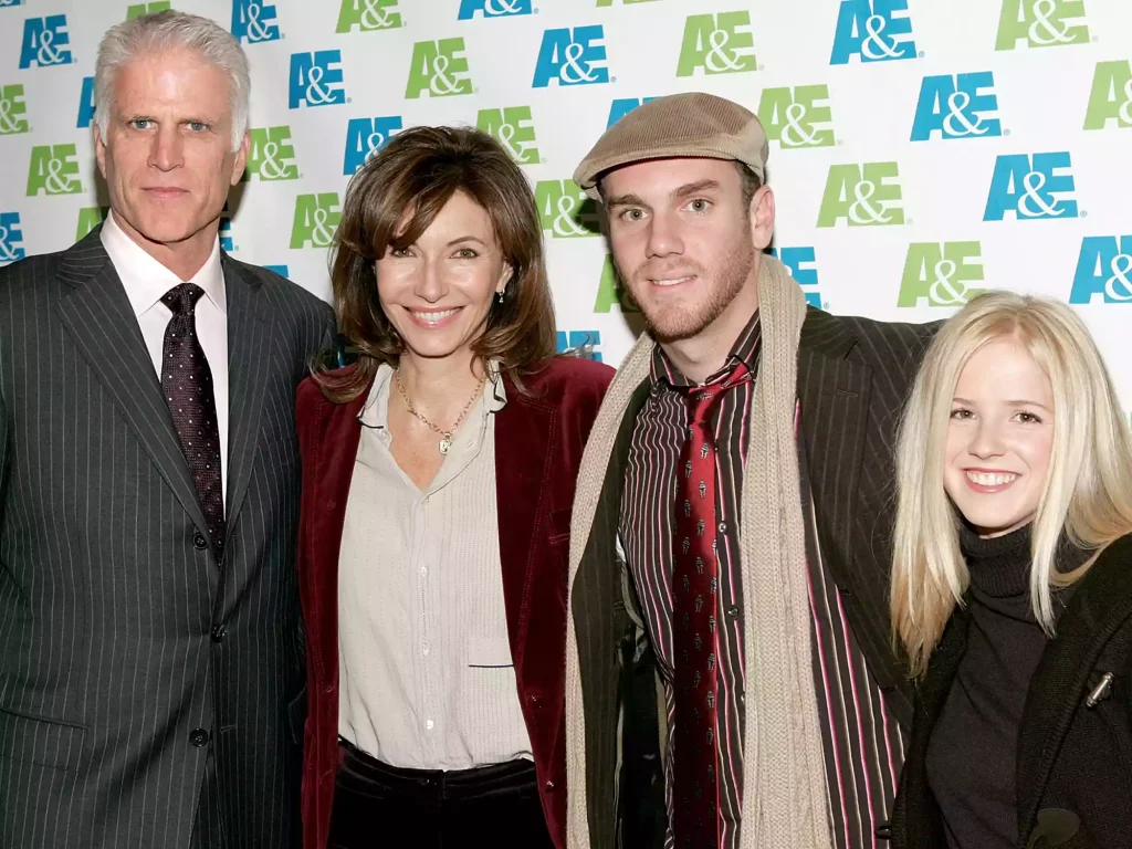 Ted Danson and Mary Steenburgen with their children Charlie McDowell and Alexis Danson.