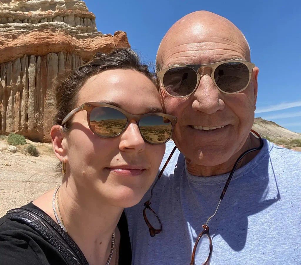 Patrick Stewart and Sunny Ozell.